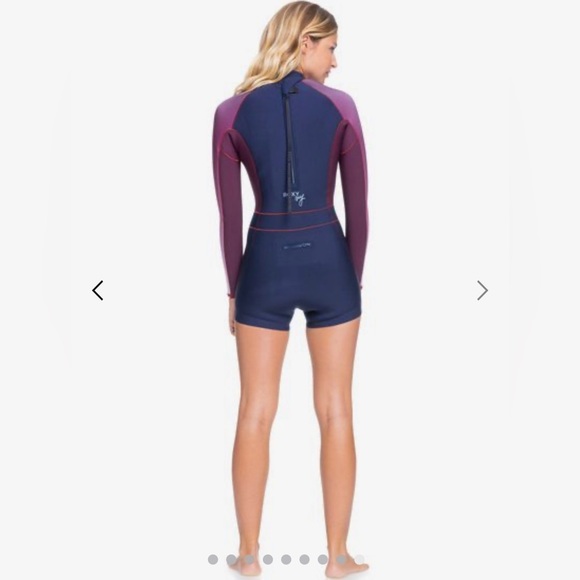 Roxy 1.5mm Rise Collection Back Zip Springsuit Wetsuit Women’s Size 2 - Picture 7 of 8